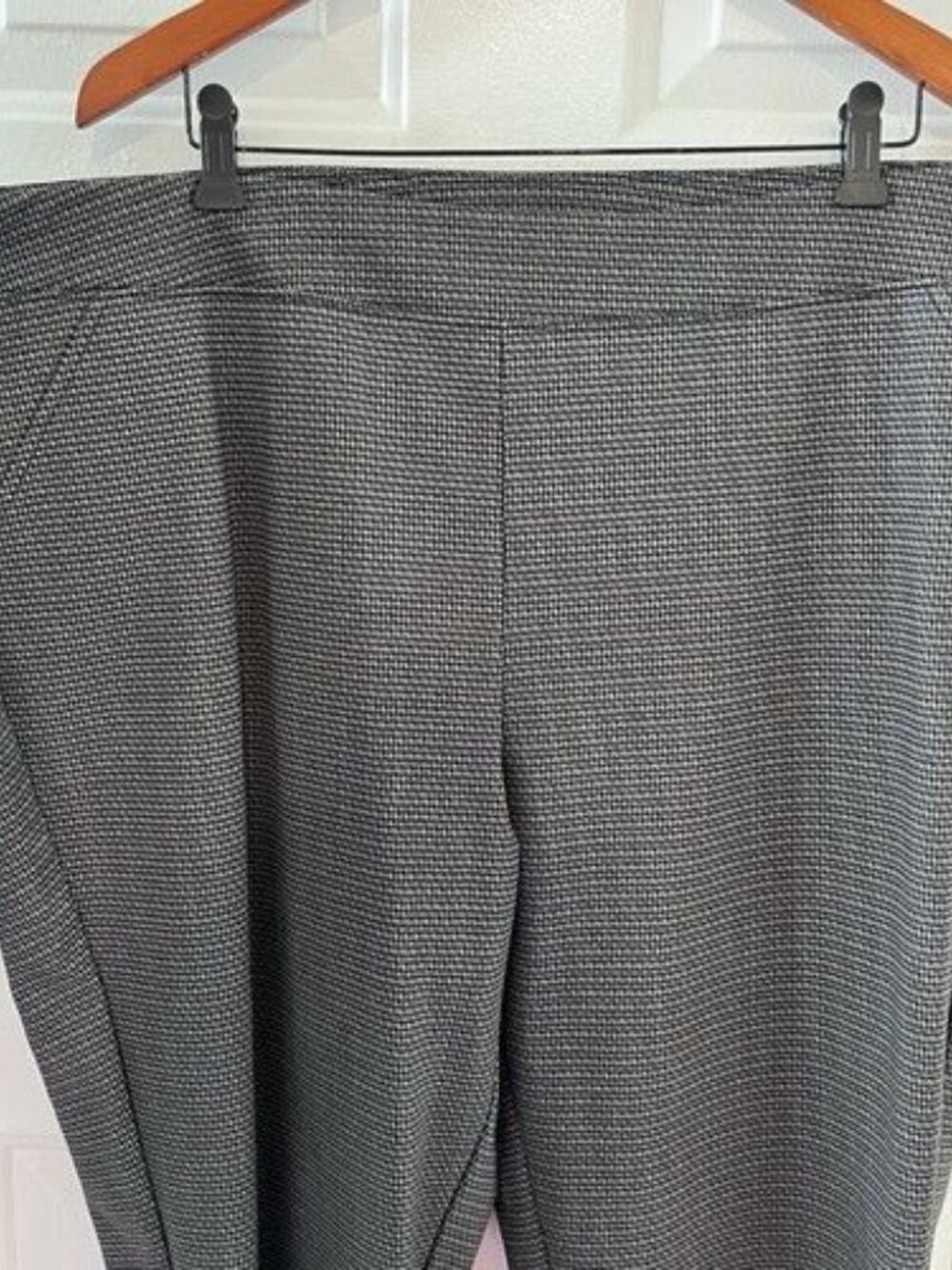 NEW‎ Madison Grey Pull On Pants Elastic Waist Size 3X Brown Houndstooth Plaid - Picture 8 of 10